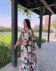 Long dress with colorful floral patterns Long dress with colorful floral patterns