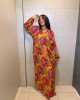 Long dress in brightly colored patterns Long dress in brightly colored patterns