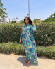 Long dress in brightly colored patterns Long dress in brightly colored patterns