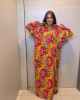 Long dress in brightly colored patterns Long dress in brightly colored patterns