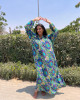 Long dress in brightly colored patterns Long dress in brightly colored patterns