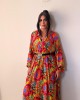 Long dress in brightly colored patterns Long dress in brightly colored patterns