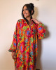 Long dress in brightly colored patterns Long dress in brightly colored patterns
