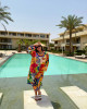 Short Linen Dress with Vibrant Tropical Prints Short Linen Dress with Vibrant Tropical Prints
