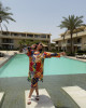 Short Linen Dress with Vibrant Tropical Prints Short Linen Dress with Vibrant Tropical Prints
