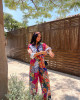 Linen Set with Modern Floral Prints & Vibrant Colors