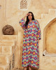 Long Floral kaftan with Bright Colors Long Floral kaftan with Bright Colors