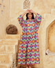 Long Floral kaftan with Bright Colors Long Floral kaftan with Bright Colors