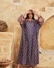 Long Printed Linen kaftan with Vibrant Colors