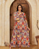 Long Floral kaftan with Bright Colors