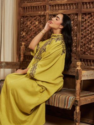 Luxurious caftan designed with elegant oriental touches