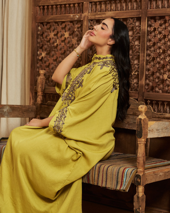 Luxurious caftan designed with elegant oriental touches
