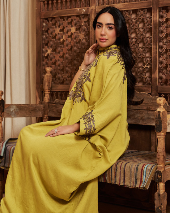 Luxurious caftan designed with elegant oriental touches