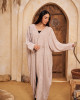 Luxurious Open Linen Cardigan with Elegant Embroidery
