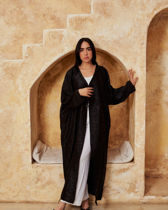 Shiny Beige Long Women's Satin Cardigan Shiny Beige Long Women's Satin Cardigan