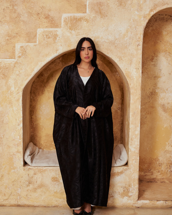 Shiny Beige Long Women's Satin Cardigan Shiny Beige Long Women's Satin Cardigan