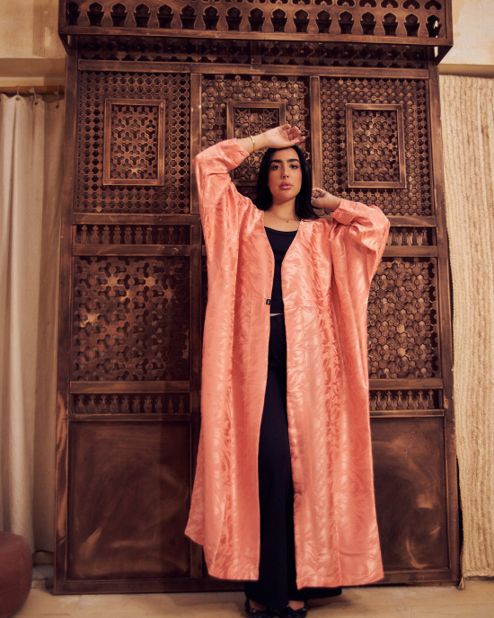 Shiny Beige Long Women's Satin Cardigan Shiny Beige Long Women's Satin Cardigan