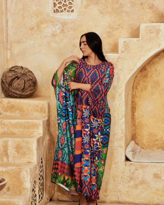 Bohemian Long Linen kaftan