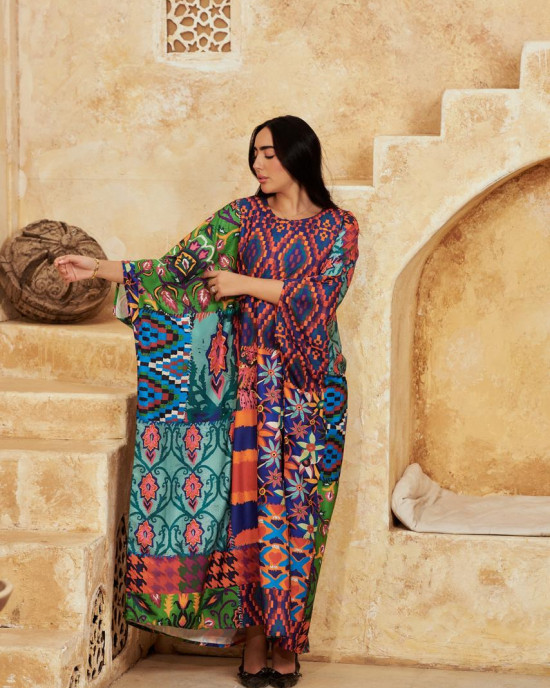 Bohemian Long Linen kaftan