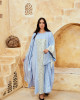 Long Linen kaftan with Wide Sleeves