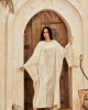 Long Linen kaftan with Wide Sleeves