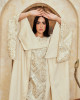 Long Linen kaftan with Wide Sleeves