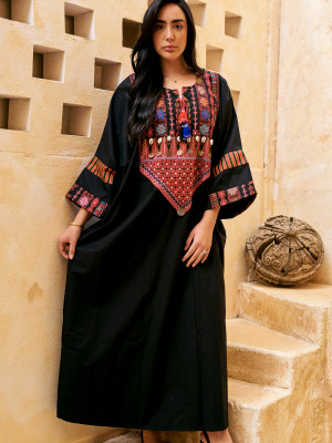 Long kaftan with Traditional Embroidery