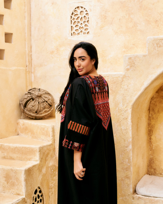 Long kaftan with Traditional Embroidery