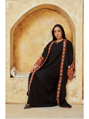 Embroidered linen Cardigan