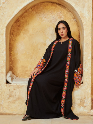 Embroidered linen Cardigan