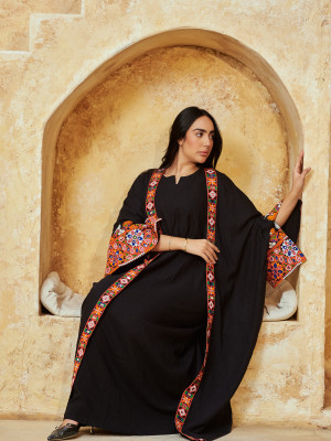 Embroidered linen Cardigan